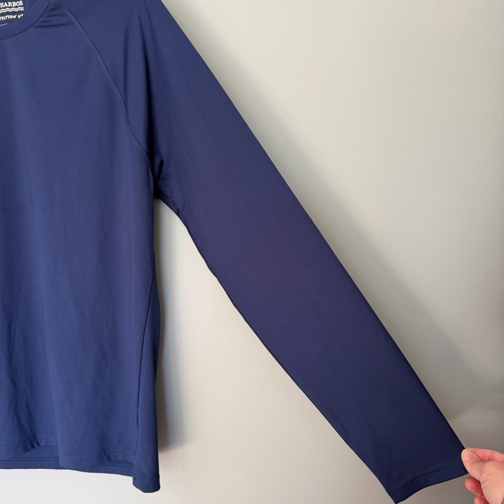 Fair Harbor Anchor Sun Protection 50 Navy Blue Swim Rash Guard Long Sleeve Shirt - Picture 6 of 17